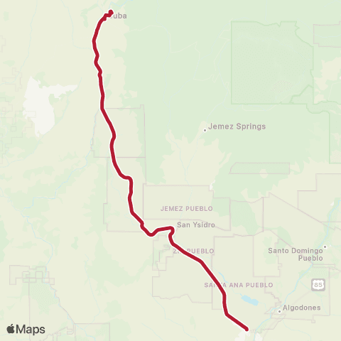 Rio Metro Bernalillo / Cuba map