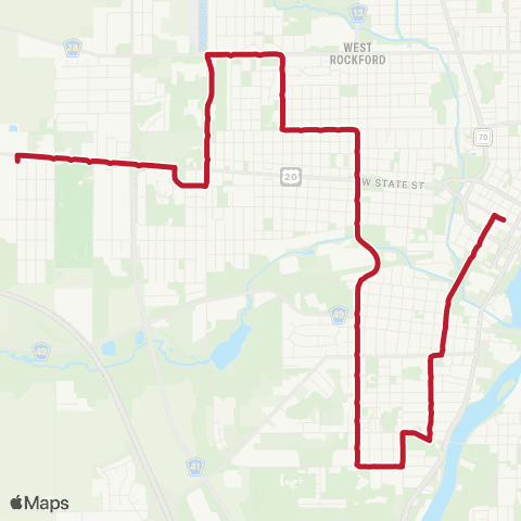 RMTD West State & Clifton Sunday map