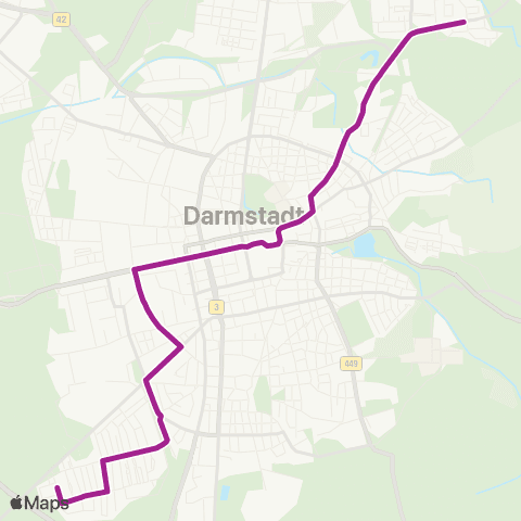 RMVB Darmstadt Anne-Frank-Str - Darmstadt-Kranichstein Kesselhutweg map