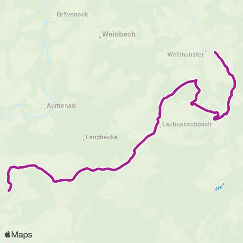 RMVB Weilmünster Schule - Villmar-Weyer AM Hang map