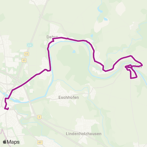 RMVB Limburg (Lahn) Zob Nord - Runkel Schule map