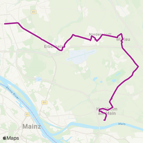 RMVB Griesheim Pl Bar-Le-Duc - Trebur-Geinsheim Diamantstraße map