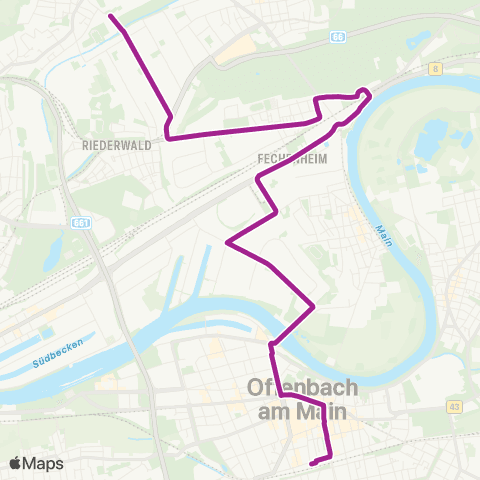 RMVB Groß-Gerau Bahnhof - Riedstadt-Goddelau Bahnhof map