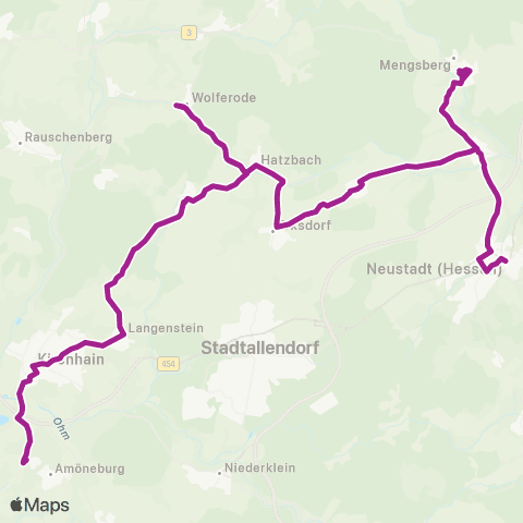 RMVB Amöneburg Ritterstraße - Stadtallendorf Konrad-Adenauer-Ring map