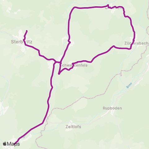 RMVB Neustadt (Hessen)-Mengsberg Schul- / Sportzentrum - Neustadt (Hessen) Bahnhof / Im Hattenrod map