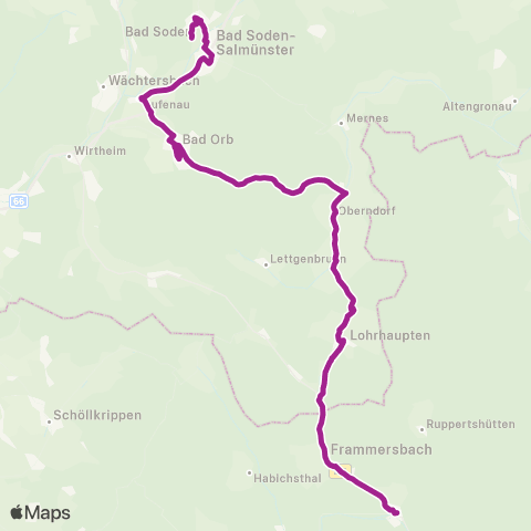 RMVB Weilrod-Riedelbach Schule - Schmitten-Arnoldshain Hegewiese map