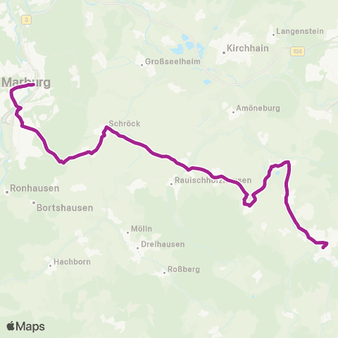 RMVB Frankfurt (Main) Südbahnhof - Frankfurt (Main) Stadion Osttribüne map