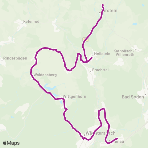 RMVB Nüsttal-Haselstein Großenbacher Str - Hünfeld Bahnhof map