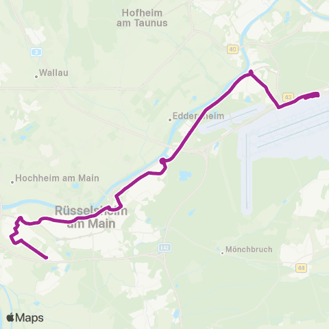 RMVB Frankfurt (Main) Flughafen Terminal 1 - Bischofsheim Fachmarktzentrum map