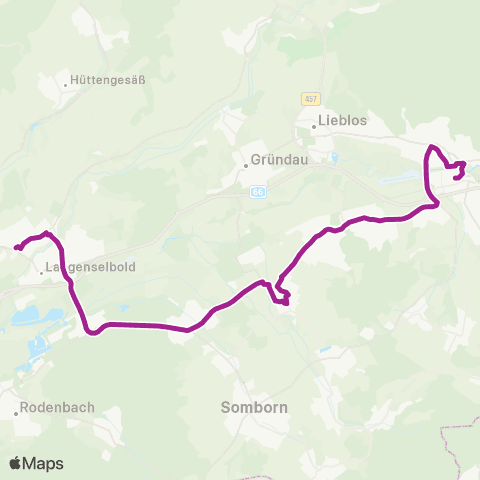 RMVB Schmitten-Arnoldshain Schule - Königstein (Taunus) Bahnhof map