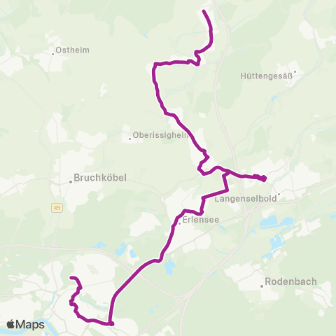 RMVB Frankfurt (Main) Siedlung Taunusblick - Frankfurt (Main) Industriepark Höchst Tor West map