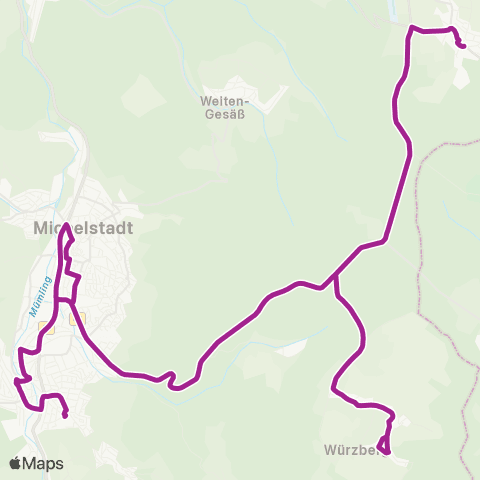 RMVB Riedstadt-Goddelau Bahnhof - Darmstadt Hauptbahnhof map