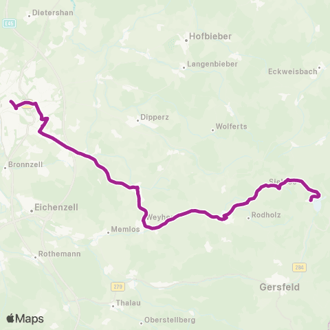 RMVB Frankfurt (Main) Lerchesberg - Frankfurt (Main) Breslauer Str map