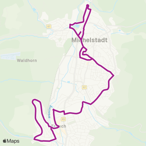 RMVB Darmstadt Sternenallee - Darmstadt Lichtenbergschule map