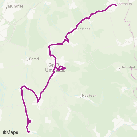 RMVB Otzberg-Ober-Klingen Volkshaus - Schaafheim Herrngartenweg map