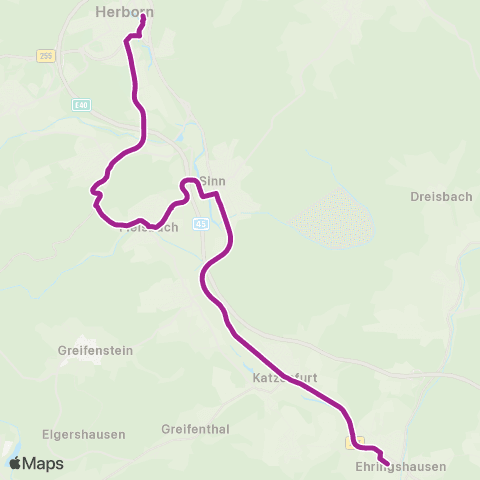RMVB Sinn Schule - Sinn-Edingen Bundesstraße map