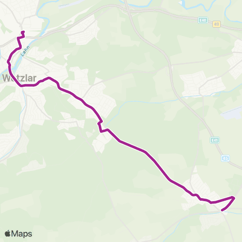 RMVB Wetzlar Bahnhof / Zob - Hüttenberg-Rechtenbach Hochelheimer Str map