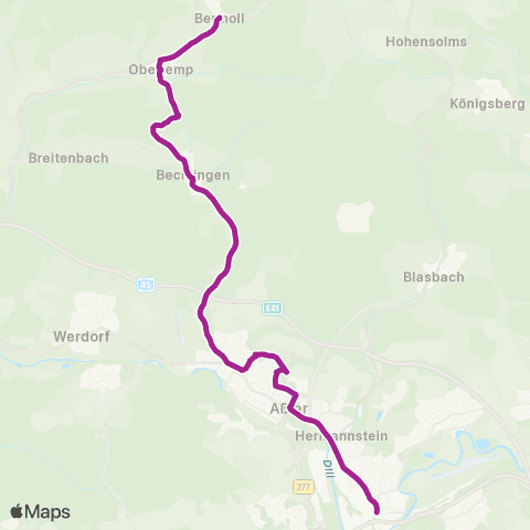 RMVB Aßlar-Bermoll - Wetzlar Bahnhof / Zob map