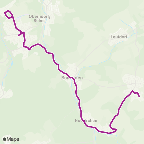 RMVB Schöffengrund-Schwalbach Steinstraße - Braunfels Busbahnhof map