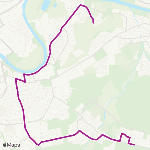 RMVB Offenbach (Main)-Bieber Bieber Bahnhof - Offenbach (Main)-Rumpenheim Schloßpark map