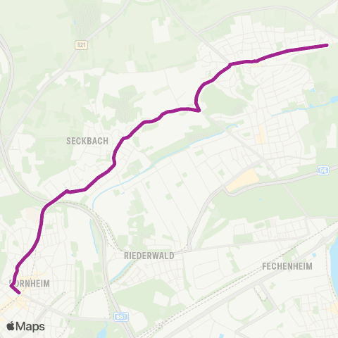 RMVB Frankfurt (Main) Bergen Ost - Frankfurt (Main) Bornheim Mitte map
