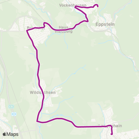 RMVB Eppstein-Vockenhausen Schulzentrum - Eppstein-Bremthal Valterweg map
