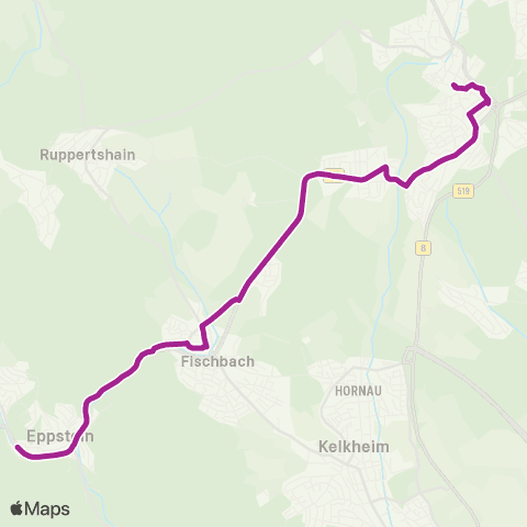 RMVB Eppstein Bahnhof - Königstein (Taunus) Stadtmitte map