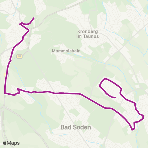 RMVB Schwalbach (Taunus) Albert-Einstein-Schule - Bad Soden (Taunus)-Altenhain Kirche map