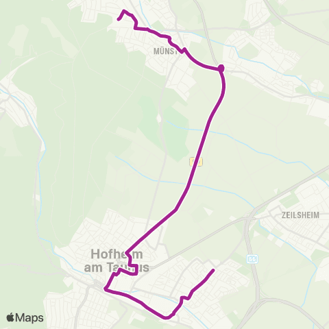 RMVB Kelkheim (Taunus)-Münster Eichendorff-Schule - Kriftel Friedhof map