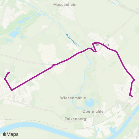 RMVB Hochheim (Main) Heinrich-Von-Brentano-Schule - Flörsheim (Main) Stadthalle / Schulzentrum map