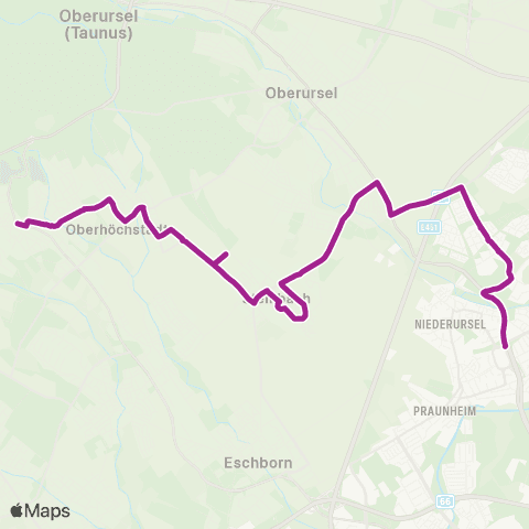 RMVB Frankfurt (Main) Nordwestzentrum - Kronberg (Taunus) Berliner Pl map