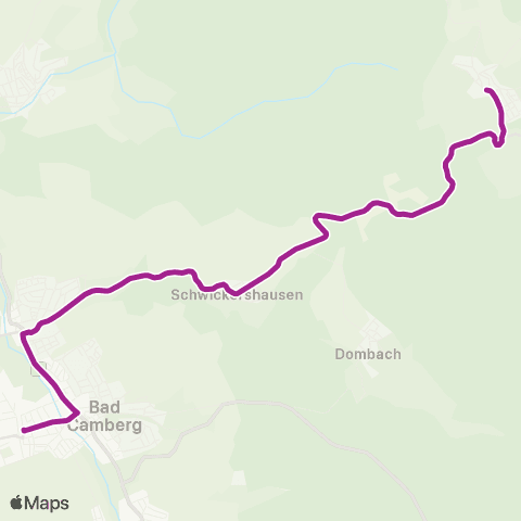 RMVB Weilrod-Hasselbach Ortsmitte - Bad Camberg Bahnhof map
