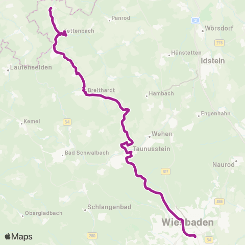 RMVB Aarbergen-Rückershausen Im Aargrund - Taunusstein-Hahn Busbahnhof map