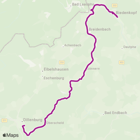 RMVB Biedenkopf Markt Pl - Dillenburg Zob map