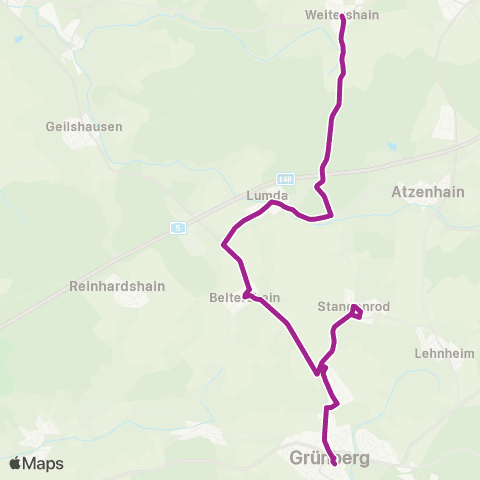 RMVB Grünberg Rathaus - Grünberg-Weitershain Dgh map