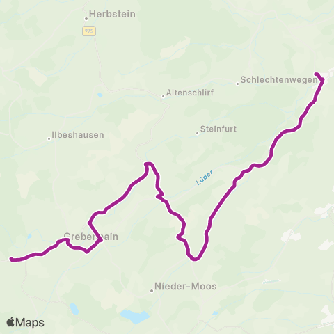 RMVB Hosenfeld-Blankenau Bürgerhaus - Grebenhain Oberwald Park Pl map