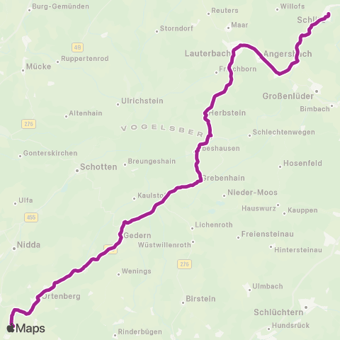 RMVB Glauburg-Stockheim Glauburg-Stockheim Bahnhof - Schlitz Kreissparkasse map