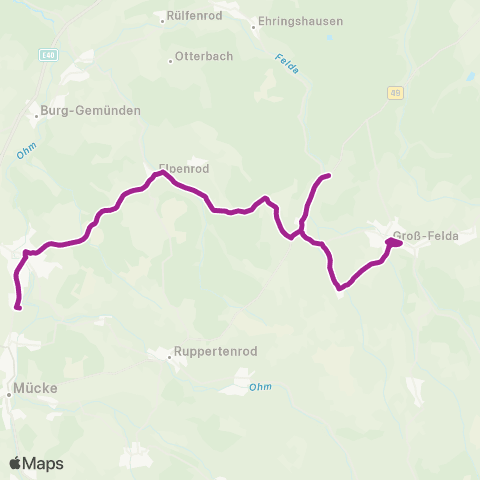 RMVB Mücke-Nieder-Ohmen Gesamtschule - Ulrichstein-Helpershain map