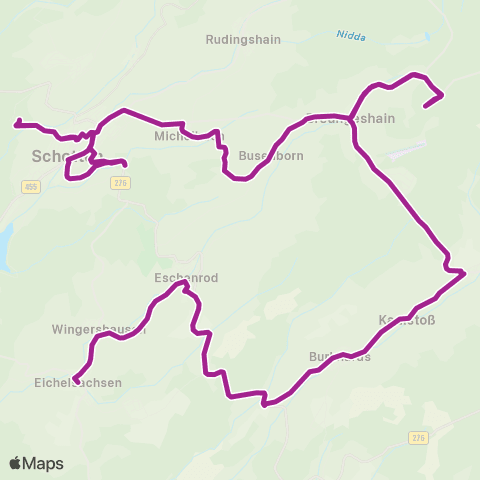 RMVB Schotten-Eichelsachsen Backhaus - Schotten Vulkaneum map