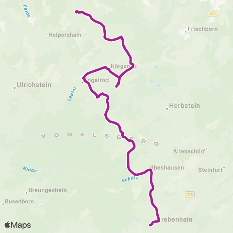 RMVB Grebenhain Schule - Lautertal (Vogelsberg)-Meiches Im Höfchen map