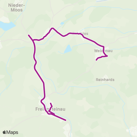 RMVB Freiensteinau Schule - Freiensteinau-Nieder-Moos Kirche map