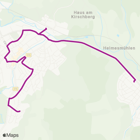 RMVB Wartenberg-Landenhausen Friedhof - Lauterbach (Hessen) An Der Wascherde map
