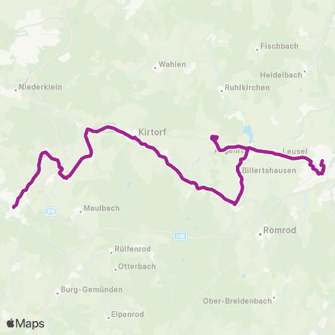 RMVB Homberg (Ohm) Rathaus - Alsfeld Bahnhof map