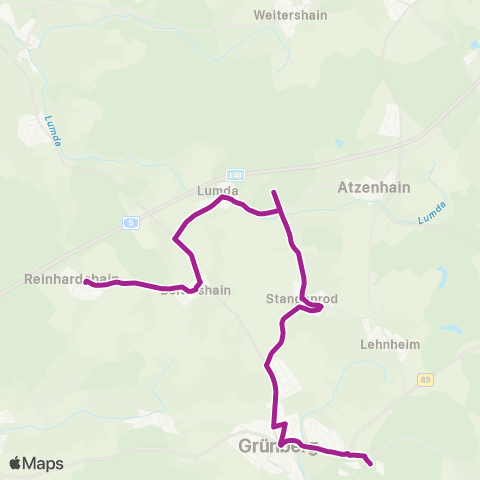 RMVB Grünberg Theo-Koch-Schule - Grünberg-Reinhardshain Fest Pl map