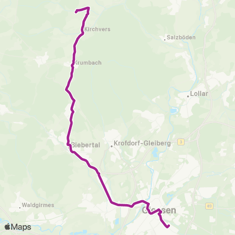 RMVB Gießen August-Herm.-Francke Schule - Lohra-Weipoltshausen Ortsmitte map