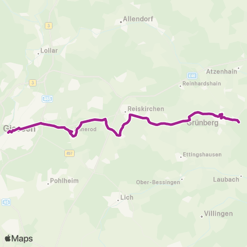 RMVB Reiskirchen Bahnhof - Reiskirchen-Ettingshausen AM Bahnhof map
