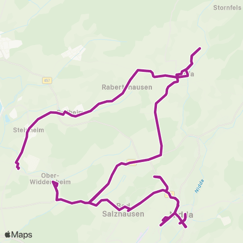 RMVB Nidda Bahnhof - Nidda-Unter-Widdersheim Spiel Pl map