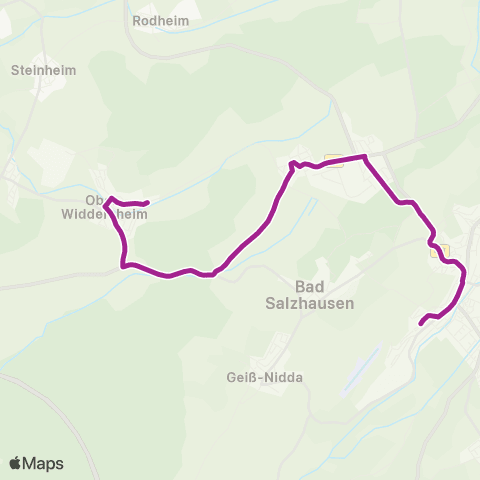 RMVB Nidda Bahnhof - Nidda-Unter-Widdersheim Spiel Pl map