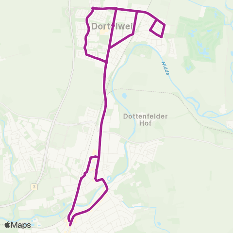 RMVB Bad Vilbel-Dortelweil Margaritenstraße - Bad Vilbel Dieselstraße map