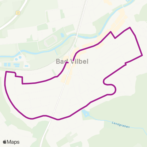 RMVB Bad Vilbel Südbahnhof - Bad Vilbel Südbahnhof map